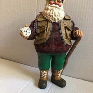 Clothtique Possible Dreams Santa hiker 12" Christmas VG figurine Polar Trails